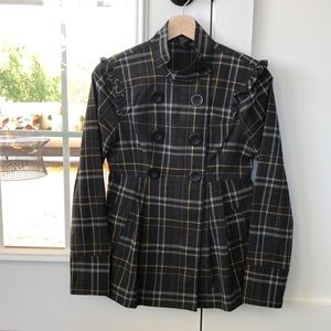 Rampage brand grey plaid jacket (S)